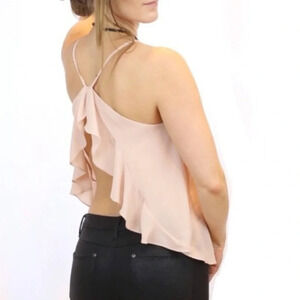 Flirty Ruffle open back top